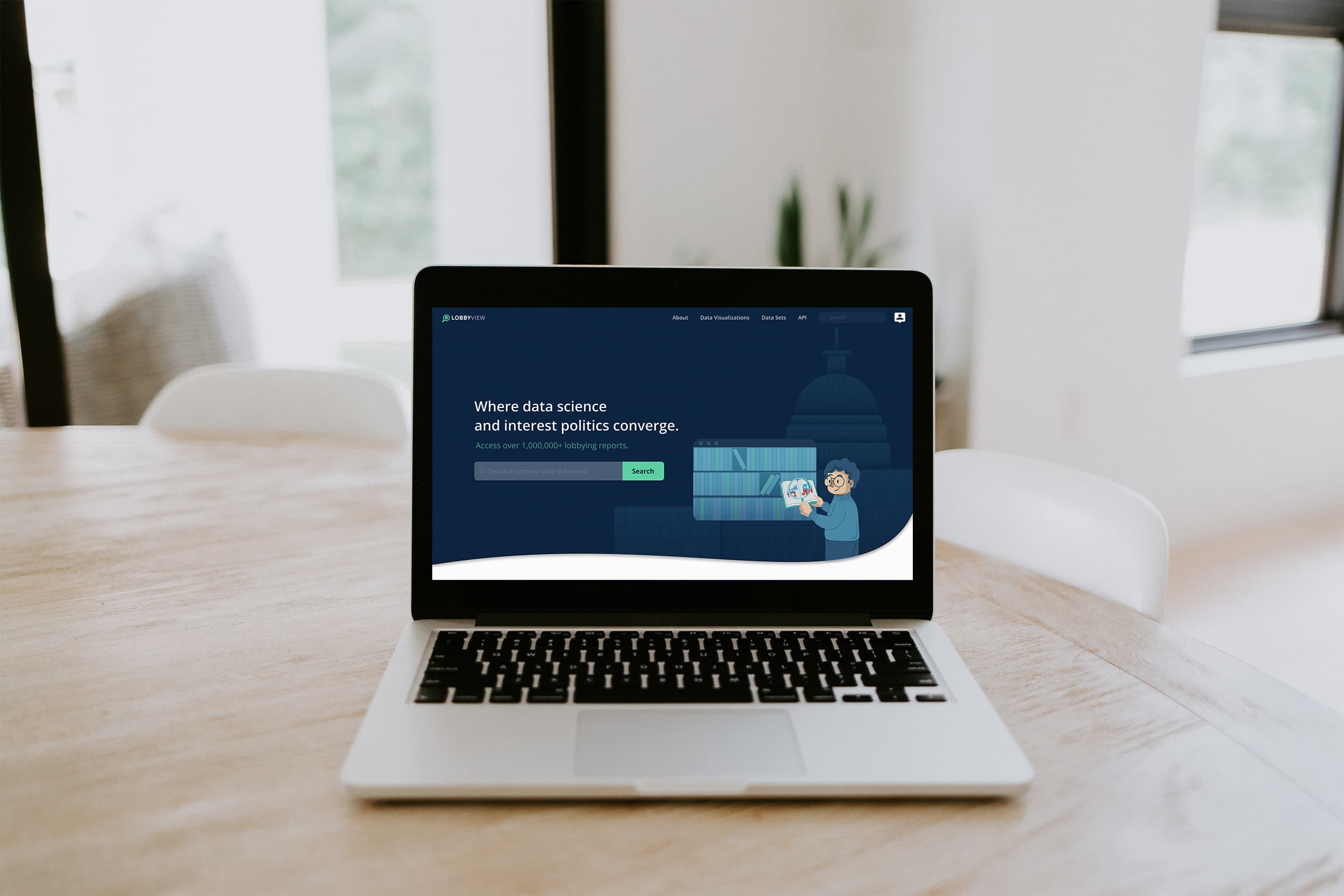 LobbyView landing page mock up